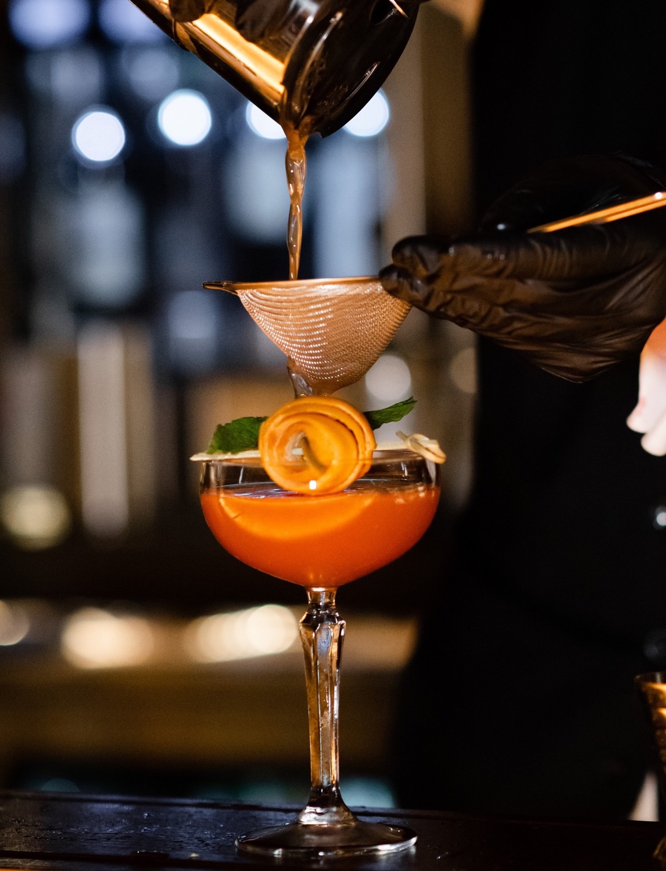 Photo of a specialty drink at Red Phone Booth